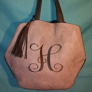 Plum Monogram H Shoulder bag